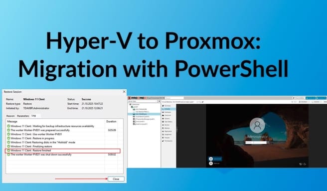 TechDArchive's tweet card. Unlock the best practices to Migrate Windows Servers from Hyper V to Proxmox Correctly for improved scalability and management