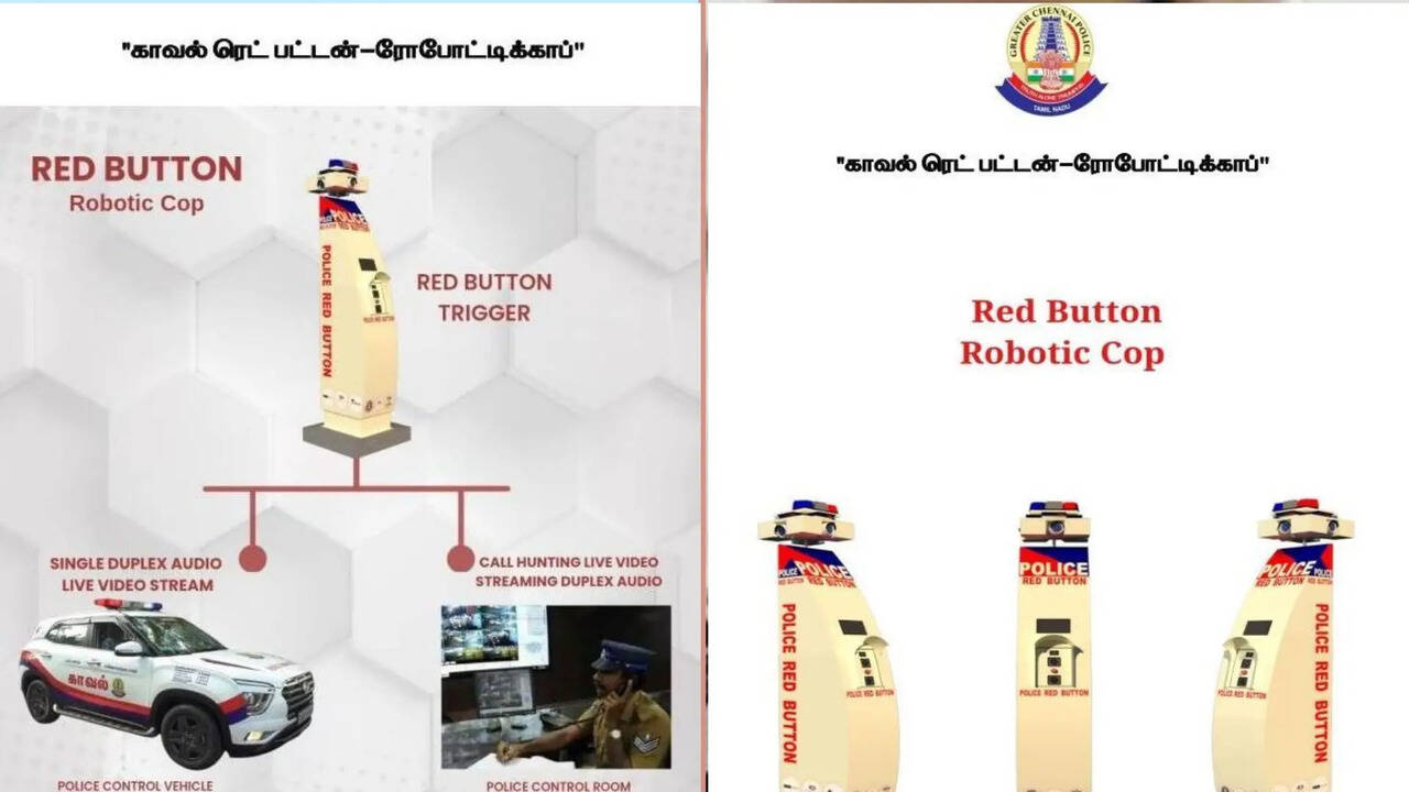 TimesNowSeithi's tweet card. சென்னை பெருநகரின் பாதுகாப்பை பலப்படுத்தும் நோக்கில் ‘ரோபோ காப்’ என்ற தானியங்கி சாதனம் ஒன்றை சென்னை காவல்துறை அறிமுகம் செய்துள்ளது. பல்வேறு பாதுகாப்பு அம்சங்களுடன் கூடிய 200 ‘ரோபோ காப்’ சாதனங்கள்...