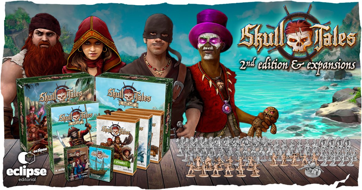 EclipseEditoria's tweet card. ¡El juego de mesa PIRATA en el que navegarás los mares en búsqueda de tesoros, lucharás contra poderosos enemigos y tendrás fantásticas aventuras!