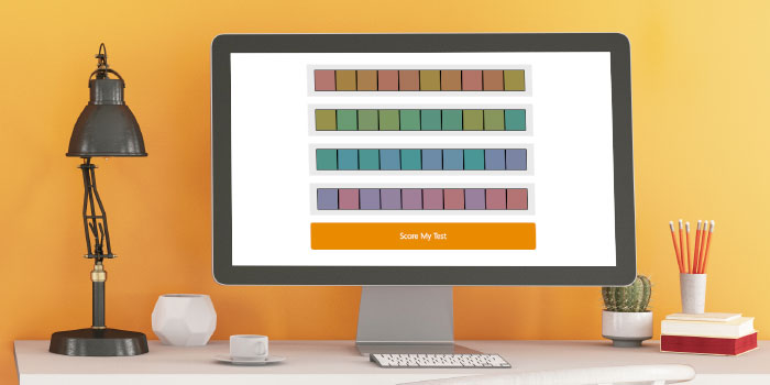ControlDesign's tweet card. X-Rite's online color challenge and hue test is a free tetrachromatic test that allows you to test your color accuracy and color vision.
