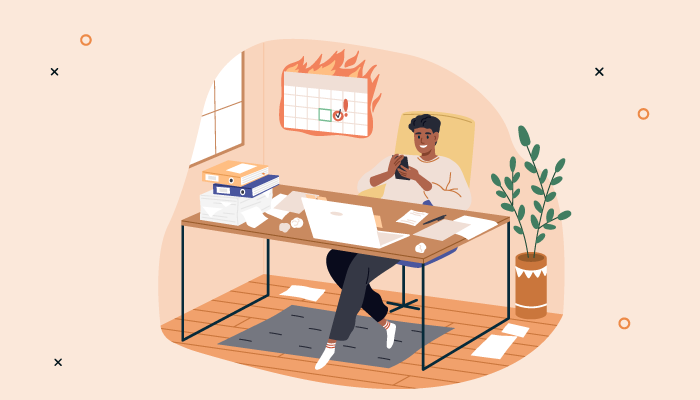 TMFloydandCo's tweet card. Check Facebook, or finish that report? Hmm… #Procrastination #Productivity