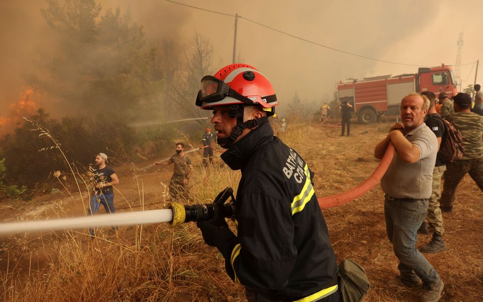 jacobides's tweet card. Greece has weathered an apocalyptic natural disaster this week. We have lost beautiful forests that will take generations to regrow, the former royal estate of Tatoi was destroyed, Evia suffered...