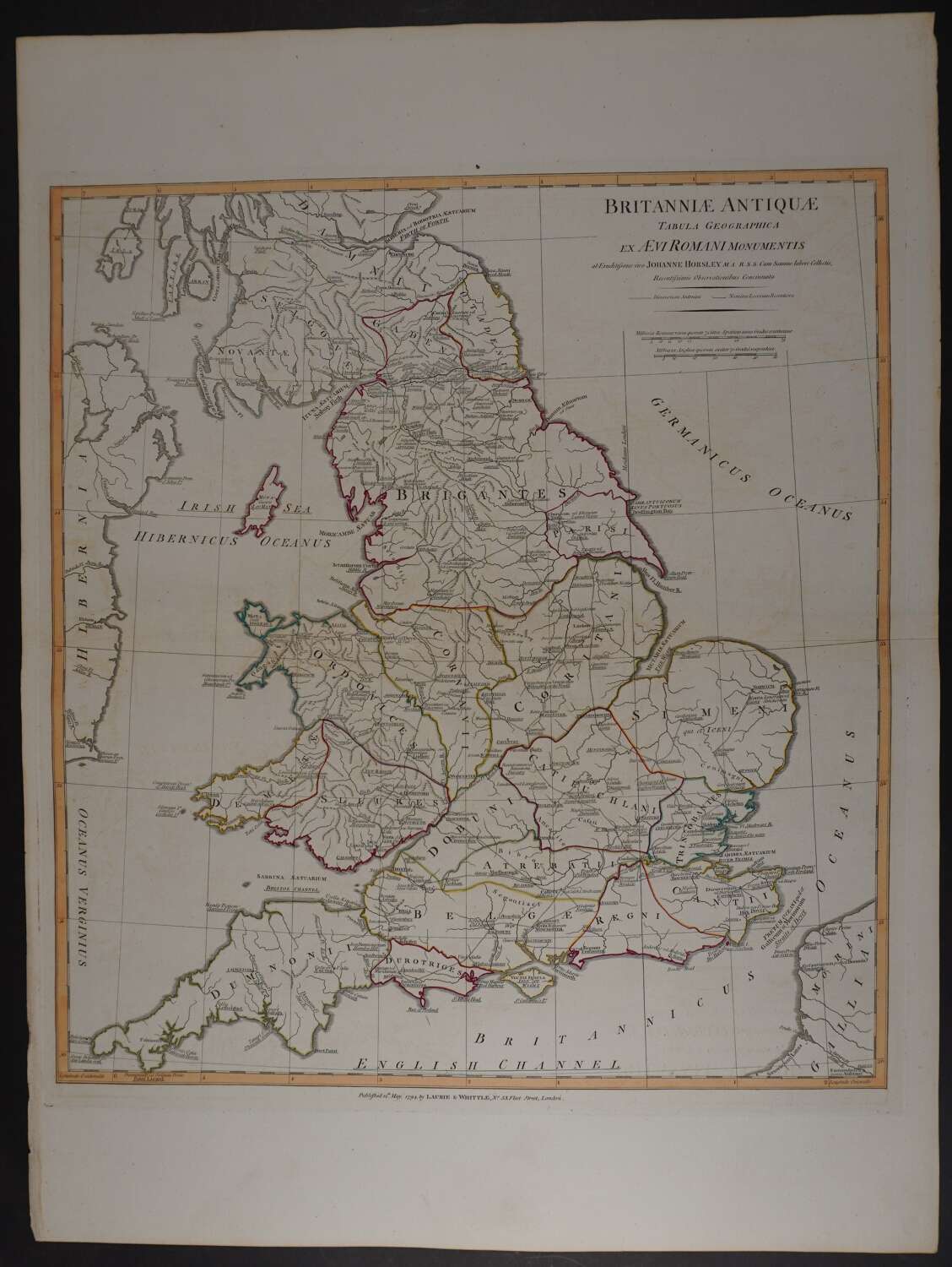 Mostlymaps's tweet card. Date: 1794 Copper engraving with original outline hand colouring .  Overall sheet size: 54.5cms x 73cms; 498mm x 550mm including imprint.  Beautifully engraved map of Britain under the rule of the...