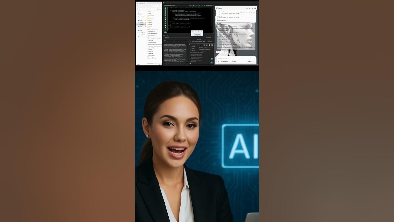 PowerShellGPT's tweet card. Grok AI Writes C# App Compiles and EXECUTES it On My PC