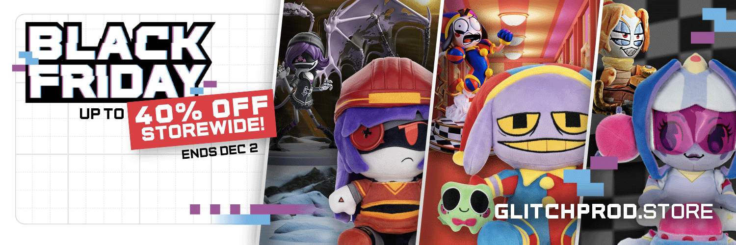 glitch_prod's tweet card. The place to find official merchandise for Glitch Productions shows, like Murder Drones, The Amazing Digital Circus, The Gaslight District, and Knights of Guinevere! All proceeds support our shows to...