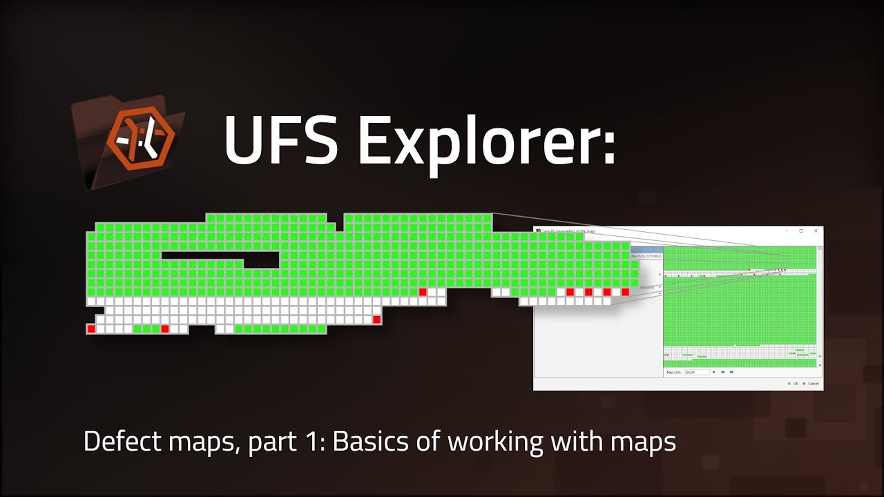 SysDevLab's tweet card. Maps of defects in UFS Explorer