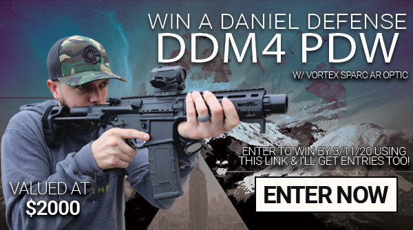 aaron_schell's tweet card. Win A Daniel Defense DDM4 PDW Pistol w/ Vortex Sparc AR Optic