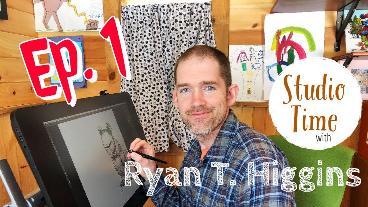 APonderLibrary's tweet card. Studio Time with Ryan T. Higgins - Episode 1