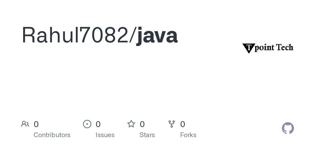 Rahul111044's tweet card. Contribute to Rahul7082/java development by creating an account on GitHub.