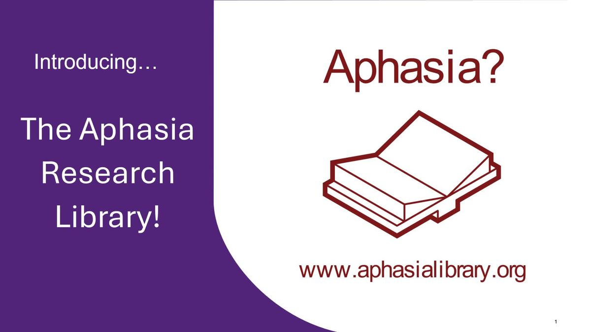 AphasiaLibrary's tweet card. Shared with Dropbox