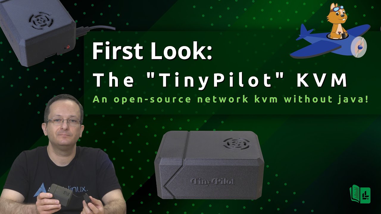 JayTheLinuxGuy's tweet card. The TinyPilot KVM - An open-source network KVM