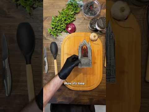 tirandodadosbg's tweet card. 🥄 To achieve the perfect DM recipe, you will need: • Blood Moon: Trees, Baphomet, sacrificial altar • Night Hunters: couch, werewolves, gates, and ghosts • Scarlet Requiem: modular terrain (Voyd's...