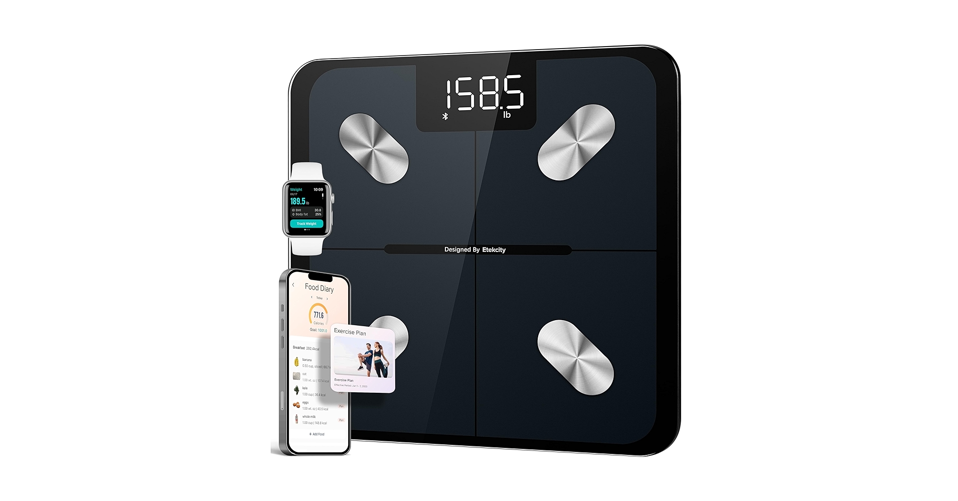 TechGenZonic's tweet card. Etekcity Smart Scale for Body Weight, FSA&HSA Eligible, Bathroom Digital Weighing Scale with BMI,...