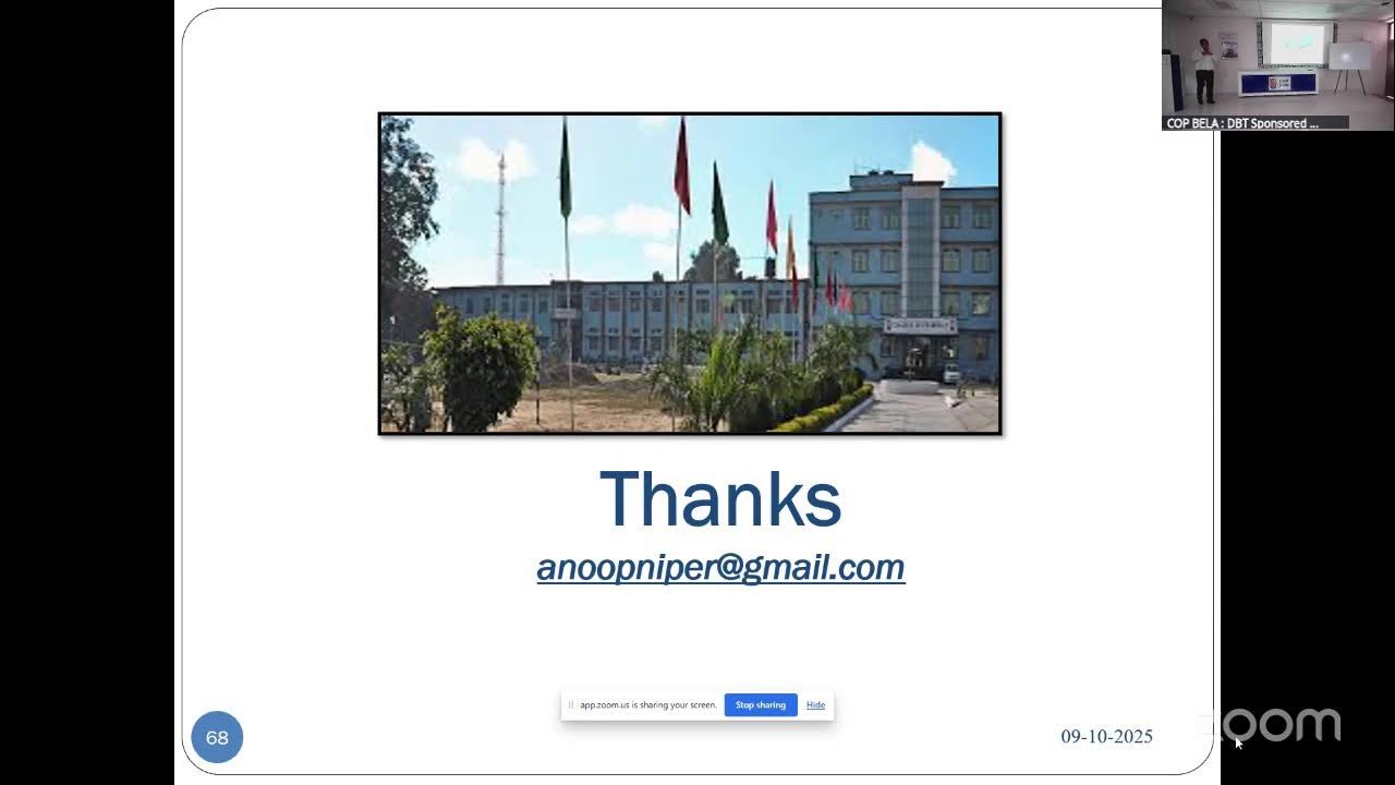 DrShaileshBELA's tweet card. COPBELA: DBT-Supported Popular Lecture Series DAY-1