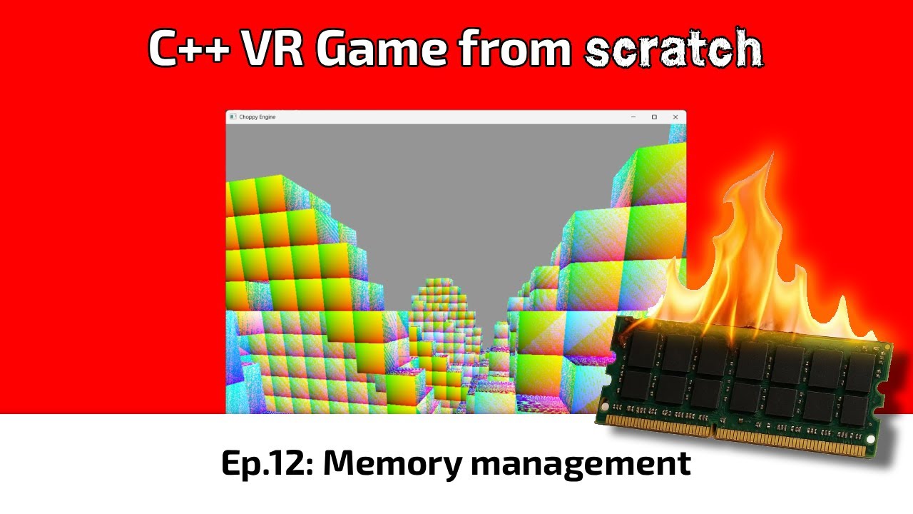 omigamedev's tweet card. C++ VR Game from scratch: E12 - Memory Management