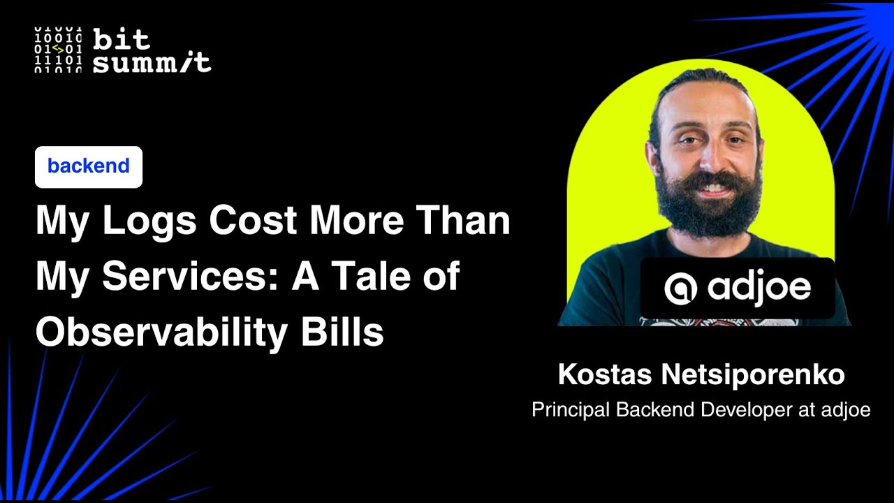 NaveenS16's tweet card. My Logs Cost More Than My Services Kostas Netsiporenko | Principal...