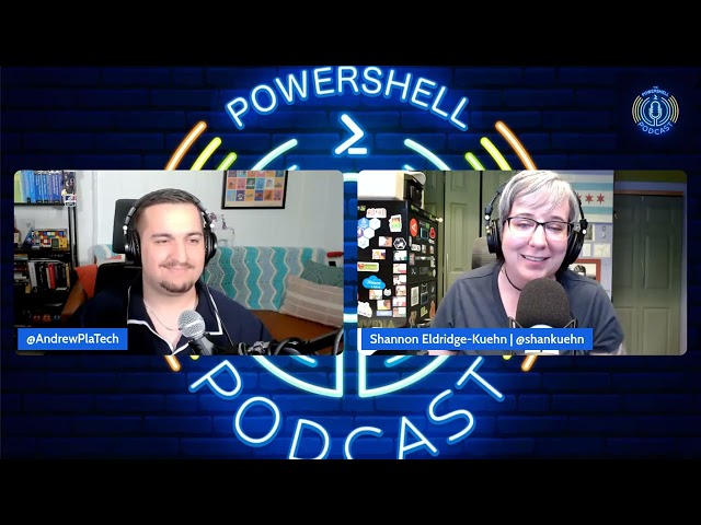 PowerShellpod's tweet card. In this episode of The PowerShell Podcast, we chat with Shannon Eldridge-Kuehn, a seasoned technologist whose career spans from spinning vinyl as a DJ to leadin...