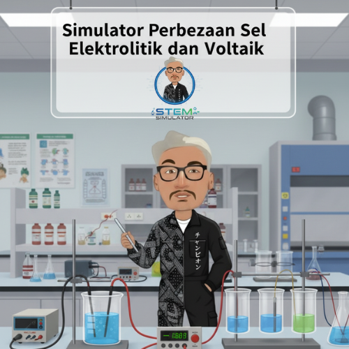 mdnursyazwi's tweet card. Simulasi perbezaan antara Sel Voltaik dan Sel Elektrolitik.