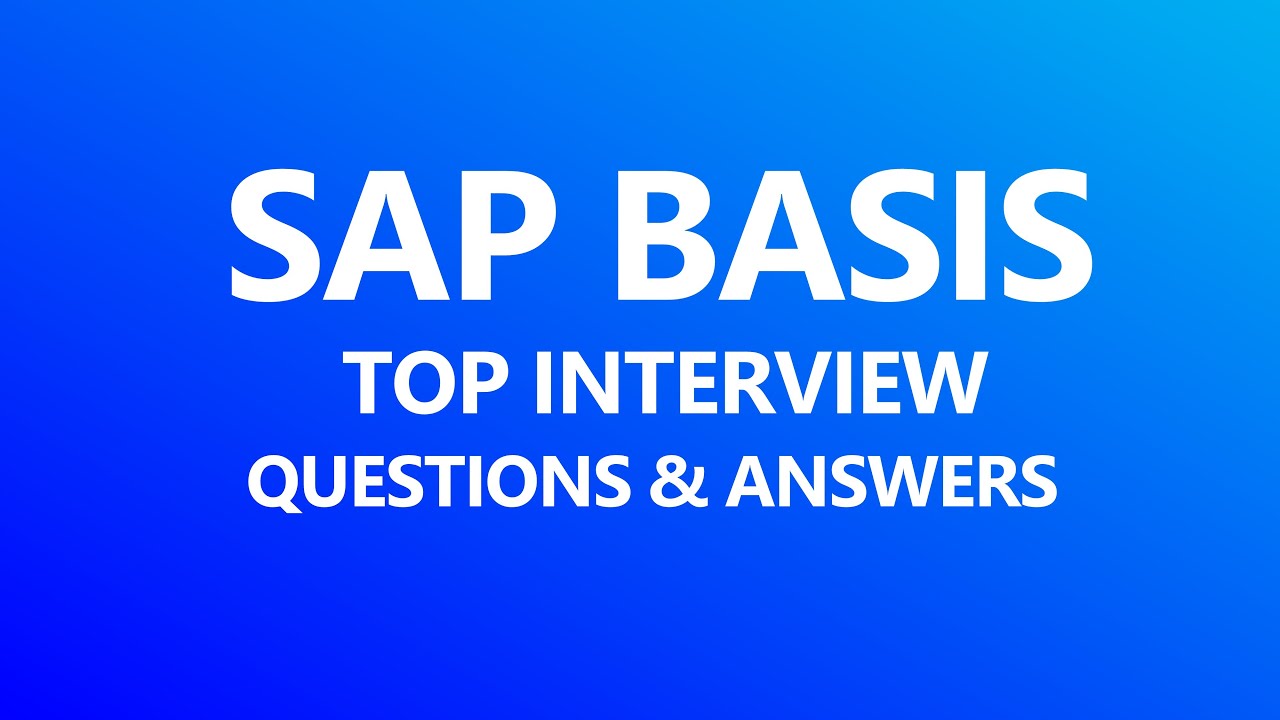 interviewgig's tweet card. SAP Basis Interview Questions and answers 2025 | Top SAP Interview...