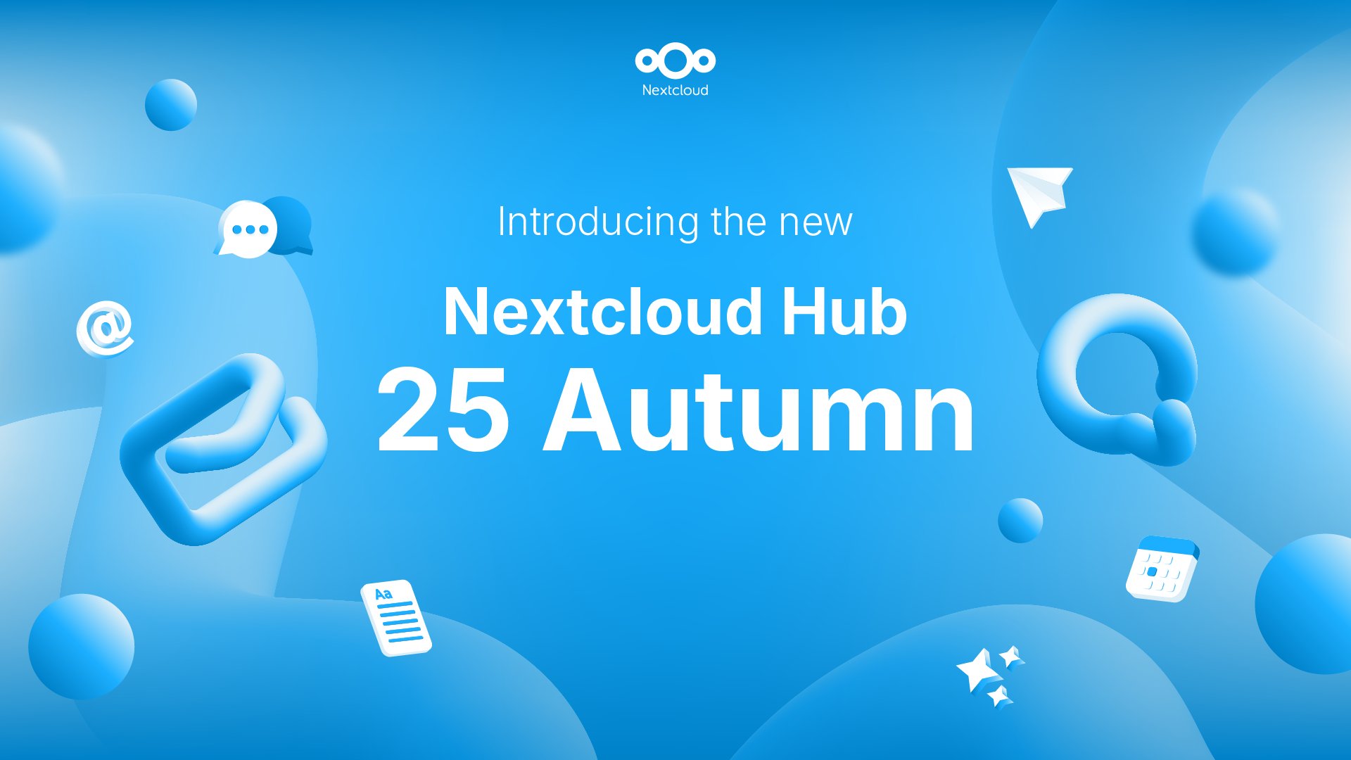 Nextclouders's tweet card. Register now — be the first to experience the new Nextcloud Hub 25 Autumn