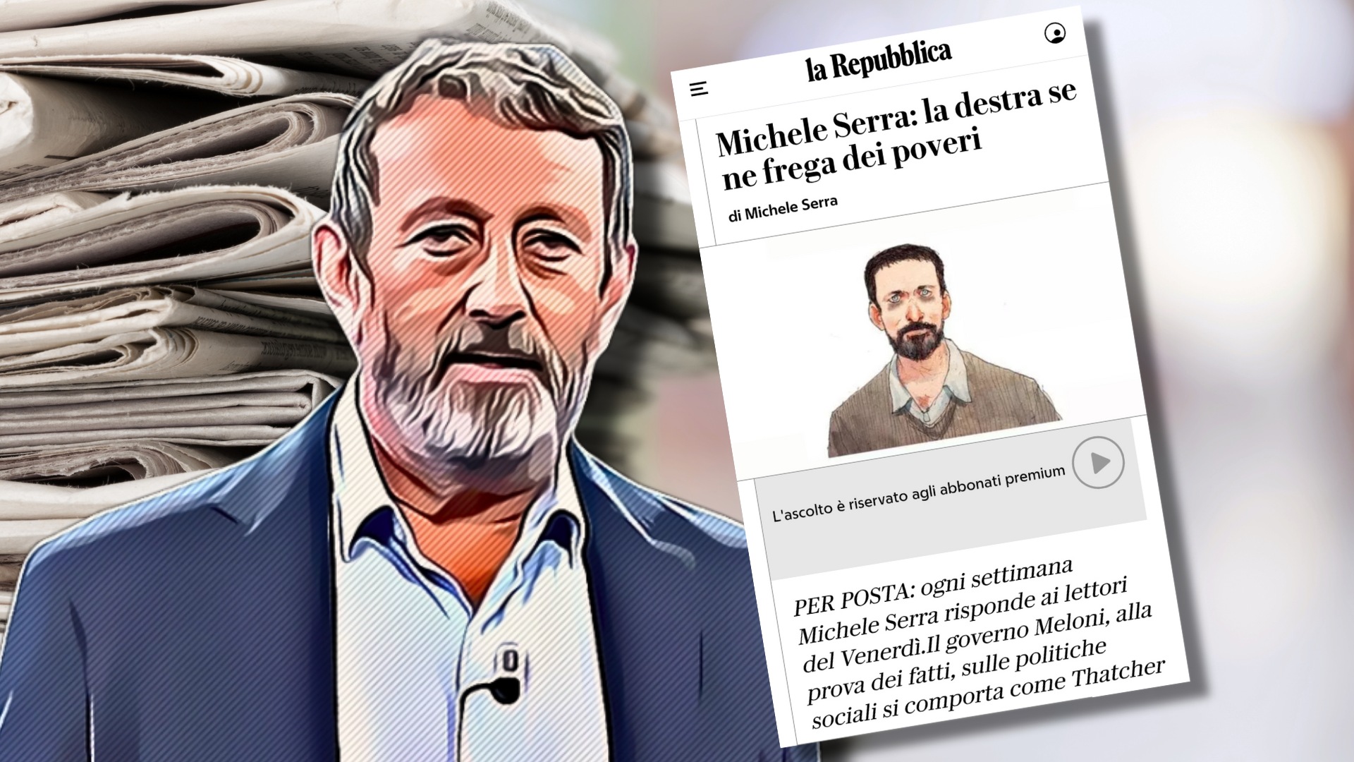 NicolaPorro's tweet card. Per il giornalista di Repubblica il governo Meloni si comporta come Thatcher e Reagan. Ma magari lo facesse davvero