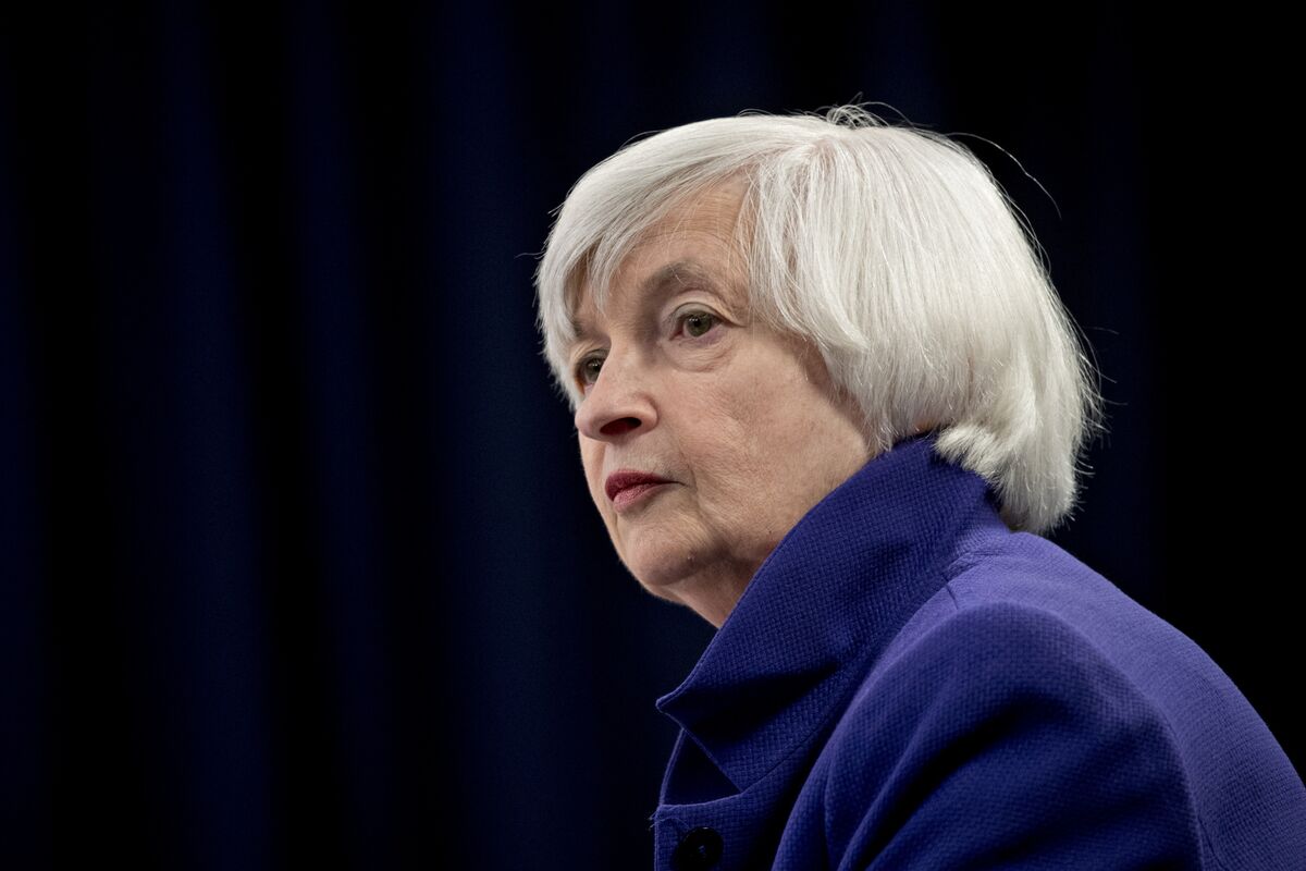 bpolitics's tweet card. Treasury Secretary Janet Yellen said Tuesday afternoon she wasn’t forecasting interest-rate increases to rein in any inflation spurred by President Joe Biden’s proposed spending, clarifying comments...
