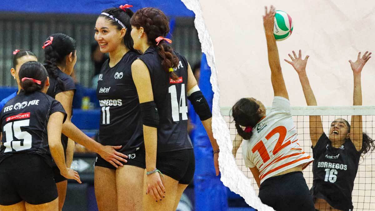 CentralPuebla's tweet card. Borregos Puebla se impuso en cinco sets a Aztecas Udlap en actividad de la Liga Femenil de Voleibol de Sala Conadeip.
