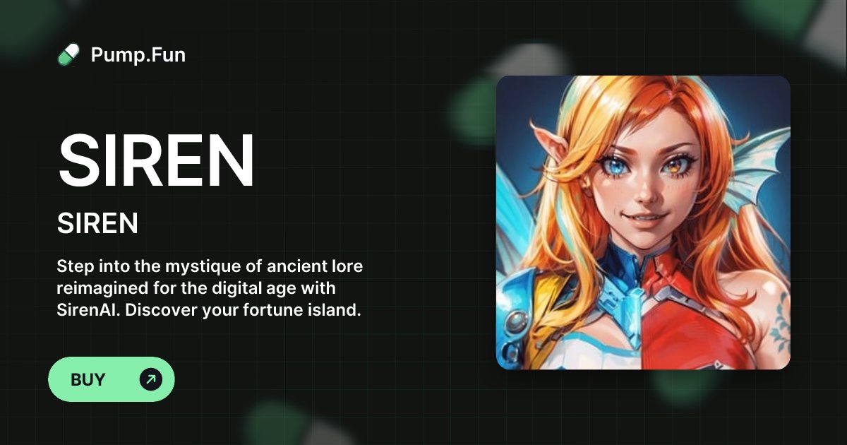BonkComputer's tweet card. Step into the mystique of ancient lore reimagined for the digital age with SirenAI. Discover your fortune island.