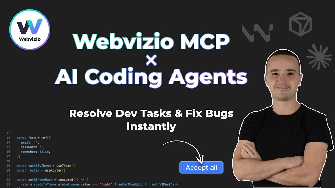 getwebvizio's tweet card. Webvizio for AI Coding Agents: Resolve development tasks and fix bugs...