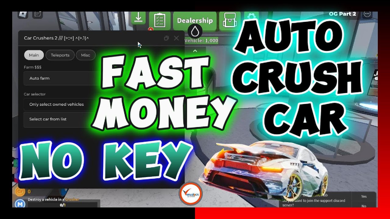 venuslockscript's tweet card. car crusher 2 script - new | car crushers 2 script [2024] very op...