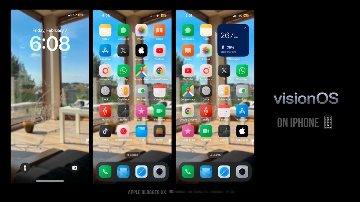 iOS_Feedback's tweet card. Are you a fan of Apple Vision Pro’s futuristic design? Now, you can bring its sleek, original icon style to your iPhone or iPad with just one simple installation! By using a mobileconfig file, you