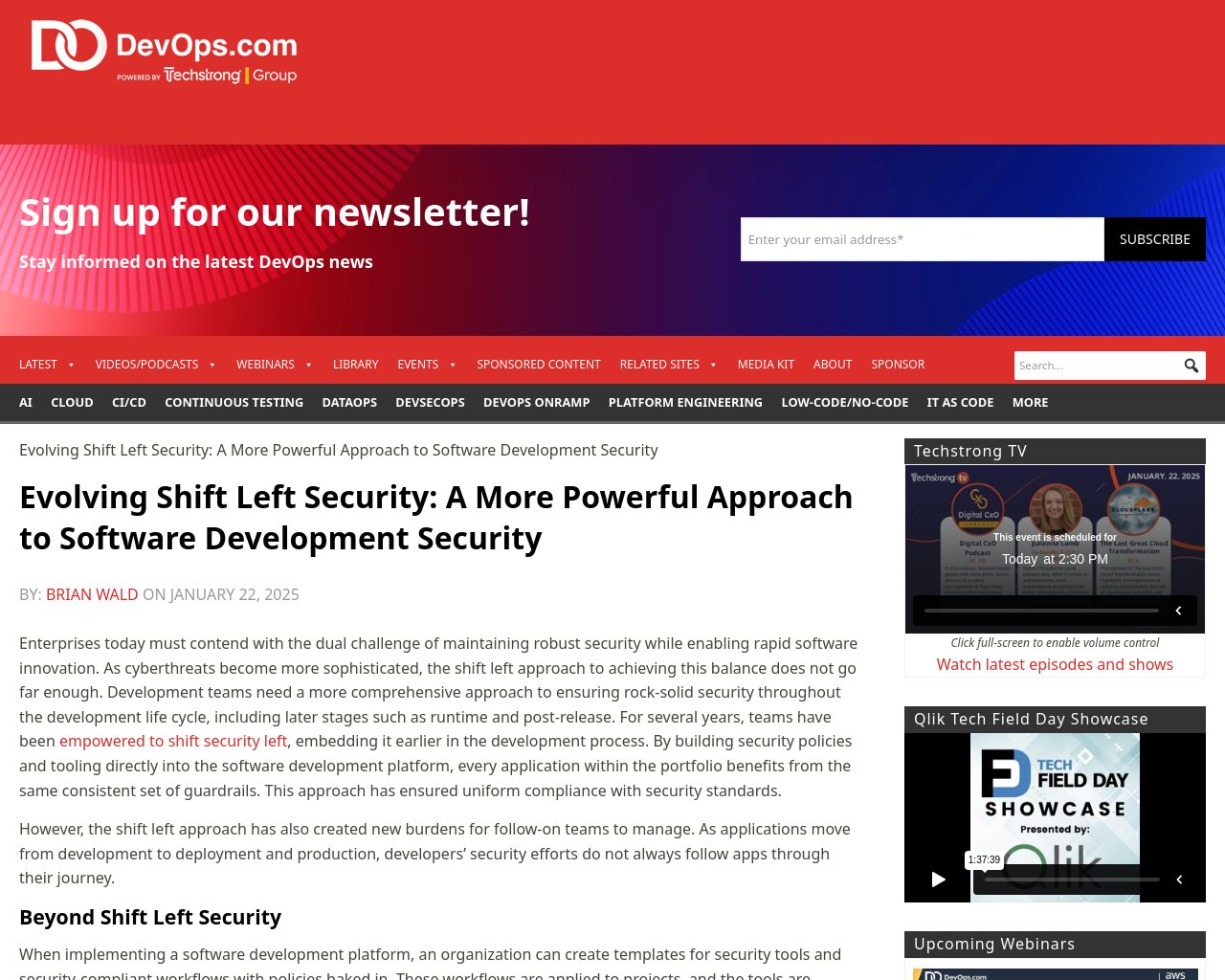 managetech_inc's tweet card. 企業は、堅牢なセキュリティを維持しながら迅速なソフトウェアイノベーションを可能にする必要がある。 シフトレフト