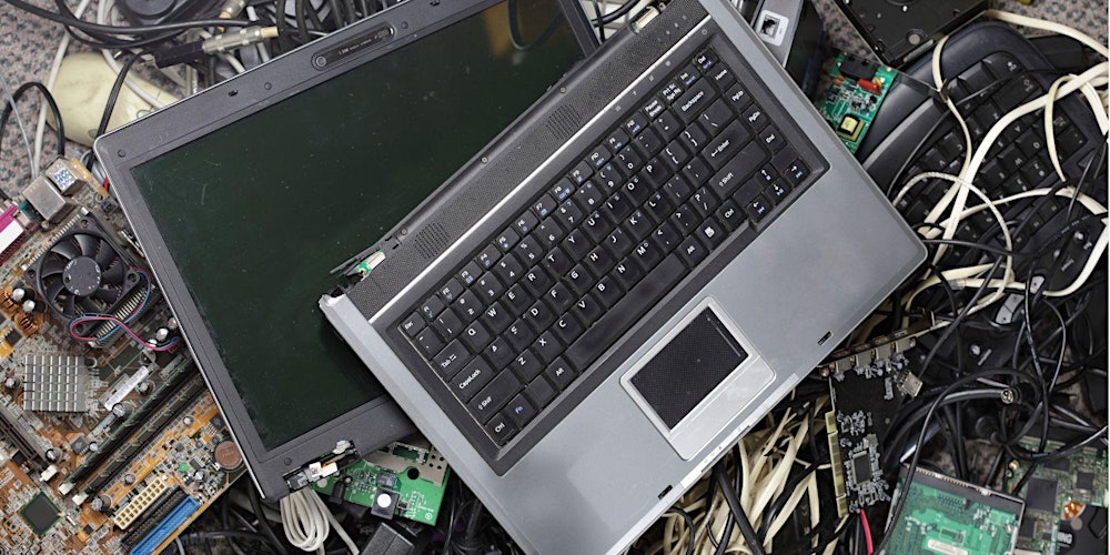 TechTakeback's tweet card. Turn your unwanted IT from headache to hero. Meet GDPR obligations, avoid e-waste PR risks, and do social good. Free City business webinar.