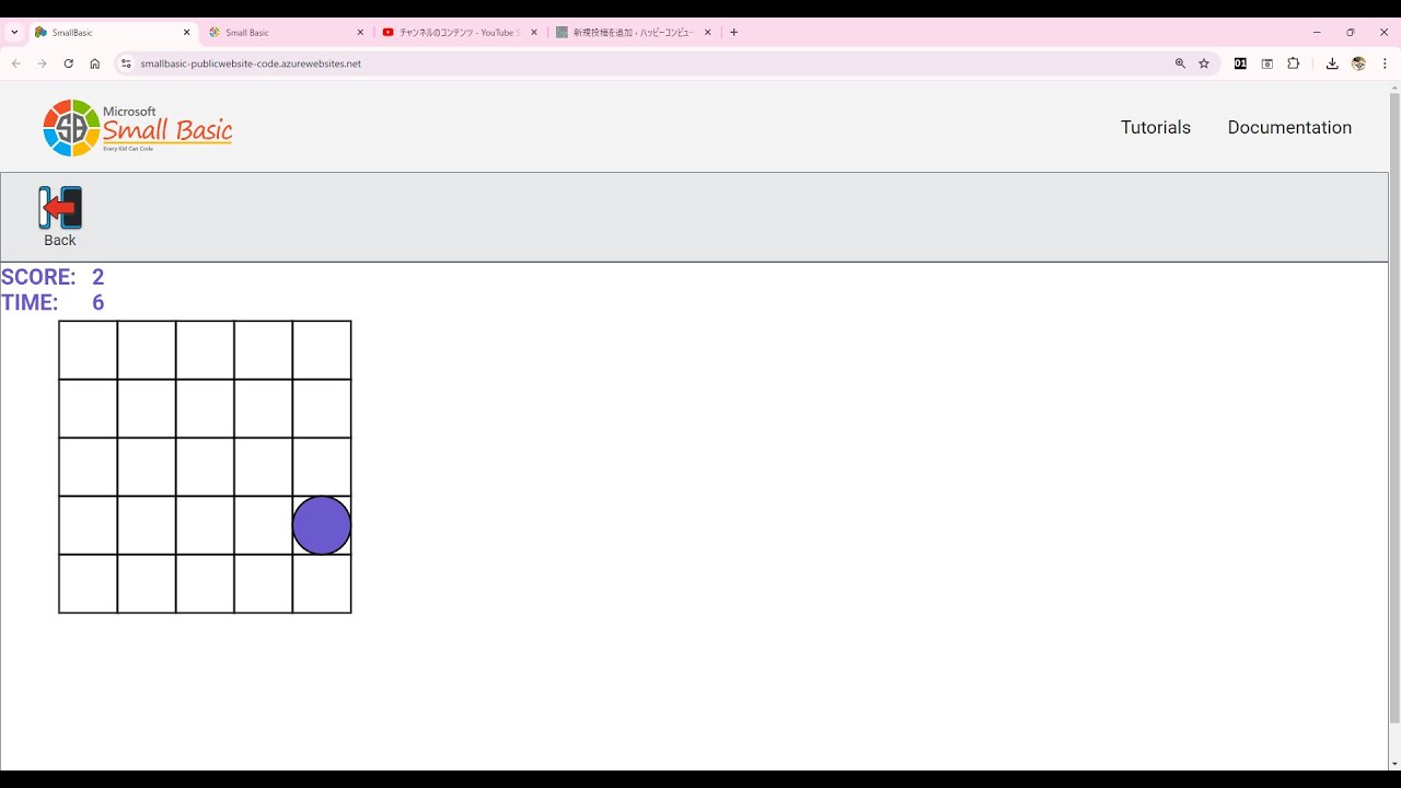 happycomp_jp's tweet card. 【Small Basic】モグラたたきゲーム