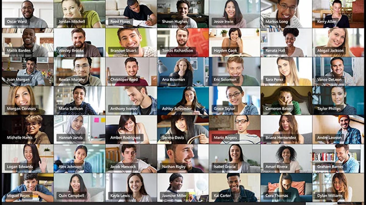 LinktechAUS's tweet card. As Microsoft Teams plays Zoom catchup, a 7x7 preview is coming this month, with general availability this fall.