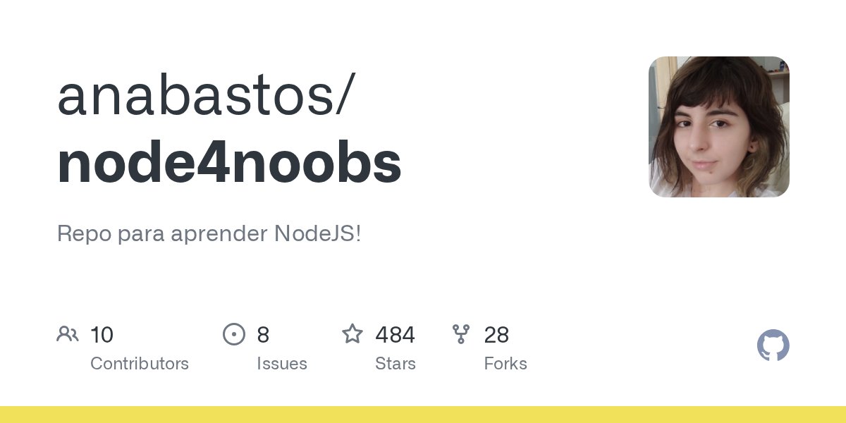 frontendbr's tweet card. Repo para aprender NodeJS! Contribute to anabastos/node4noobs development by creating an account on GitHub.