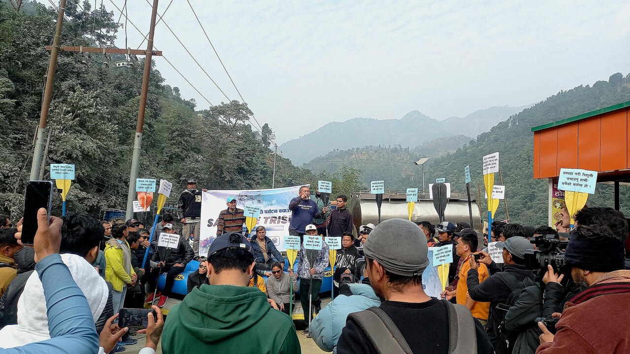 rajesh_ghimire2's tweet card. Concerns Grow as Super Trishuli Hydropower Project Threatens Rafting Tourism Concerns are growing among boating tourism professionals as the construction of a hydropower project on the Trishuli River...