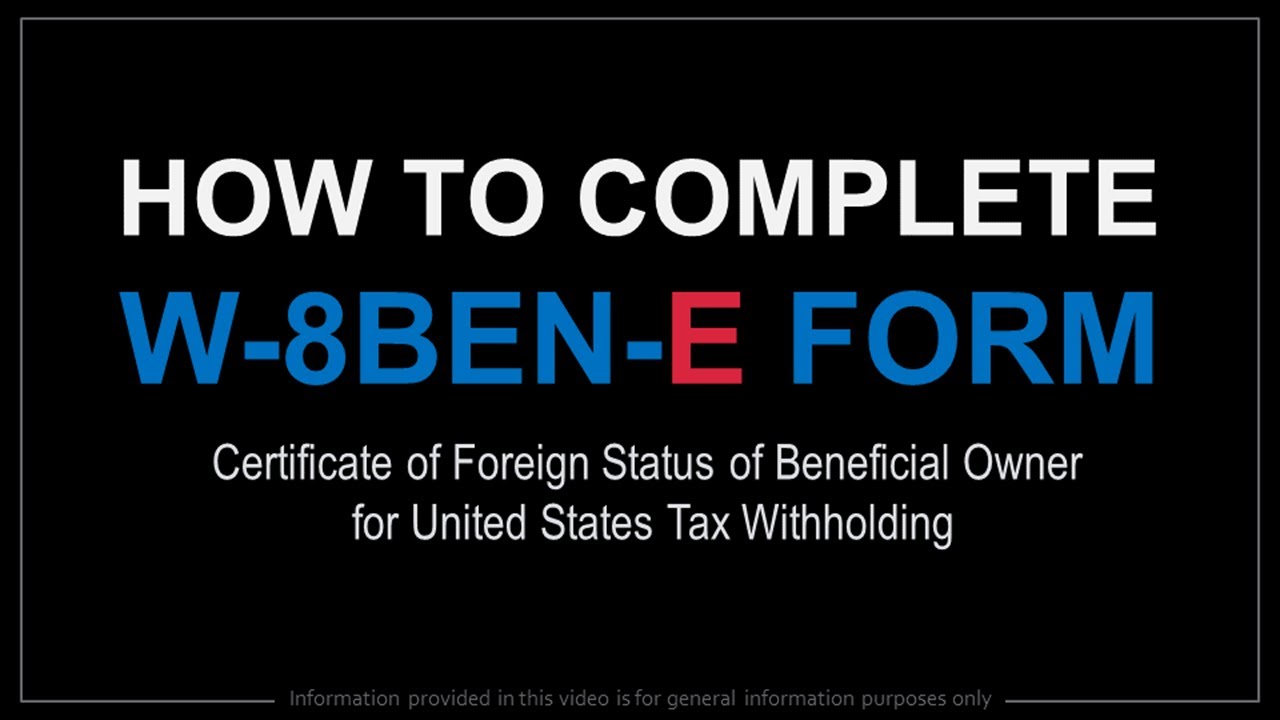 ajgodinho's tweet card. How to Complete W-8BEN-E Form for Business Entities