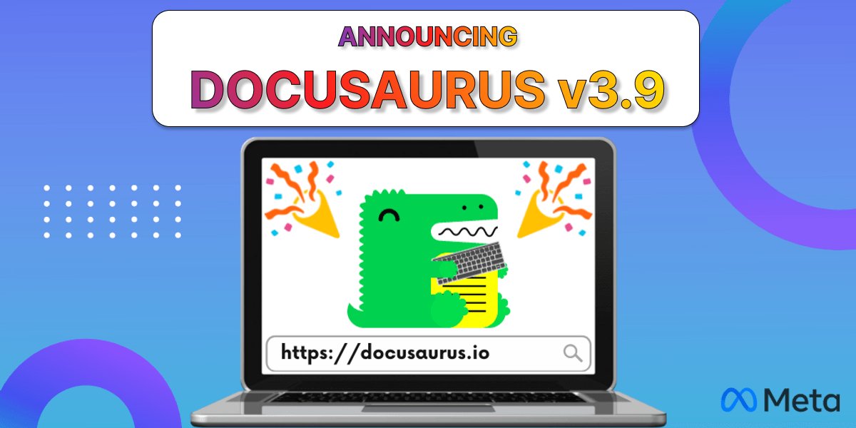 algolia's tweet card. We are happy to announce Docusaurus 3.9.