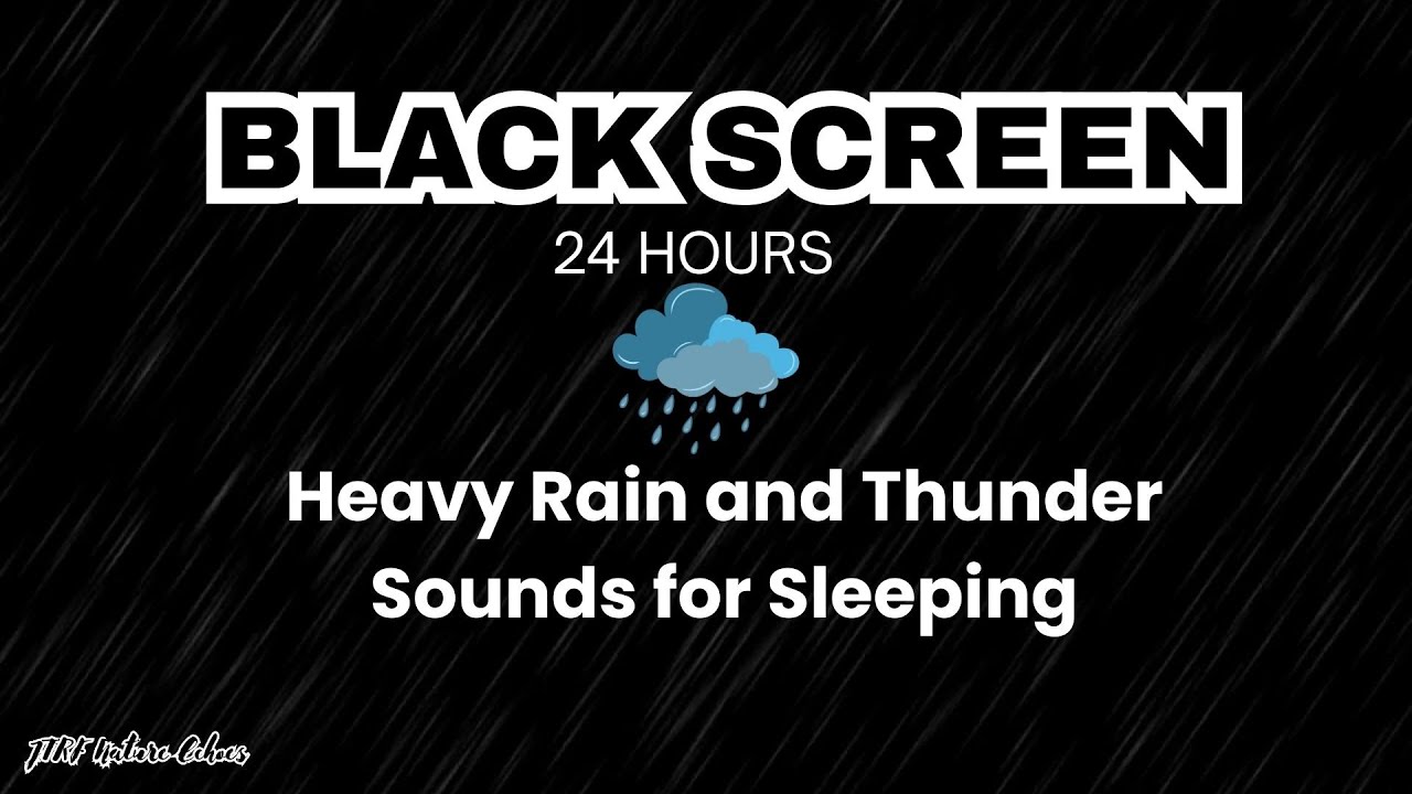 getstudyonline's tweet card. Heavy Rainstorm and Strong Thunder Sounds for Sleeping Black Screen...