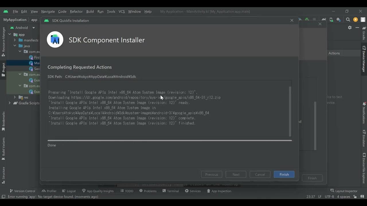 YoshiCodeStack's tweet card. How to Android Studio No target device found Error