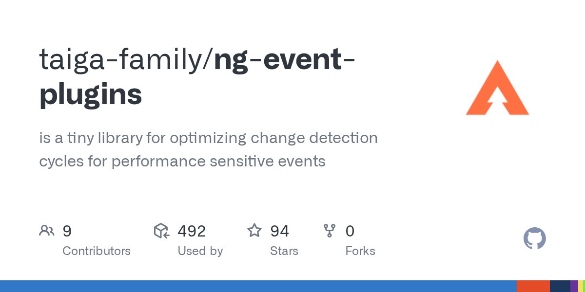 Waterplea's tweet card. is a tiny library for optimizing change detection cycles for performance sensitive events - GitHub - taiga-family/ng-event-plugins: is a tiny library for optimizing change detection cycles for per...