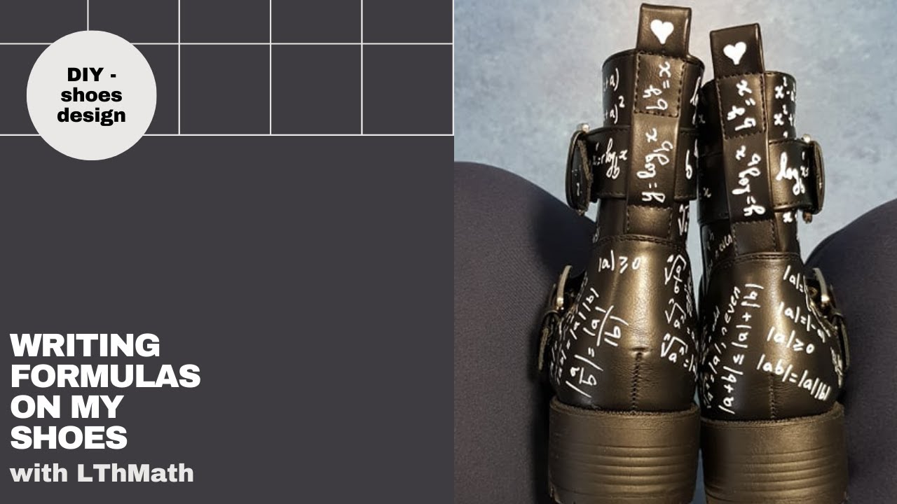 lthmath's tweet card. New Shoes | Writing Formulas on My Shoes | DIY | LThMath