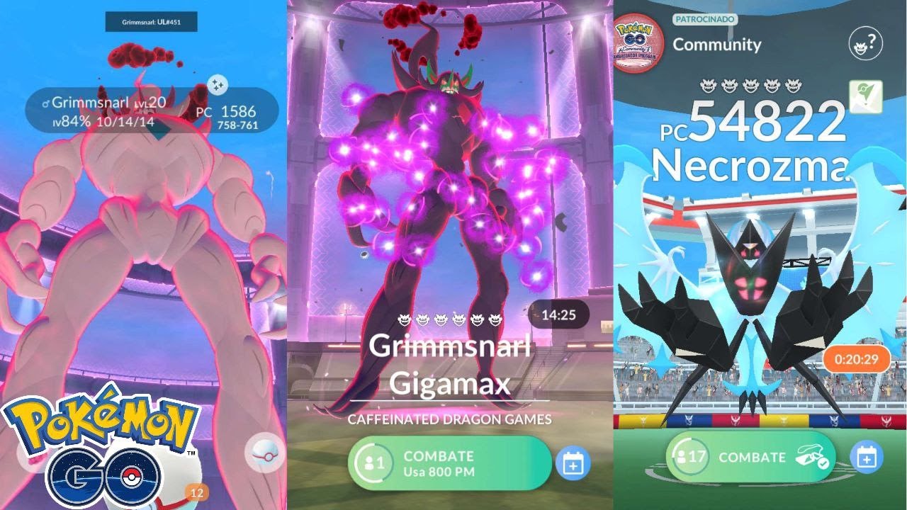 engel_go's tweet card. ✈️✨ Wild Area Global Pokémon GO Live | Grimmsnarl Gigamax Incursiones...