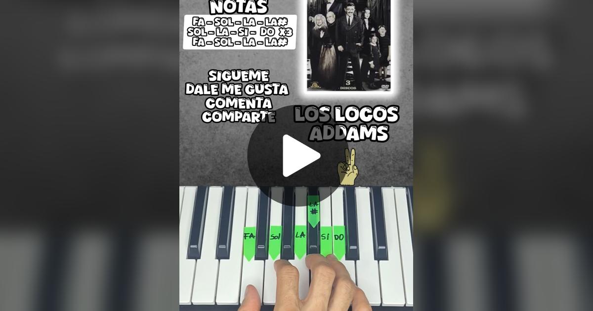 Felope01's tweet card. 44 me gusta, 2 comentarios. "Los Locos Addams🧟‍♂️🧟‍♀️tutorial de piano🎹"