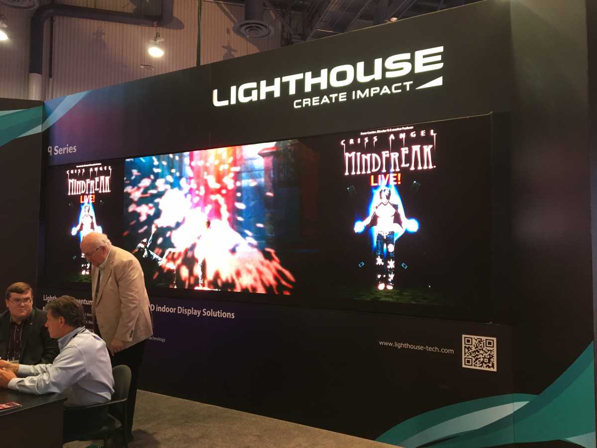 LighthouseLED's tweet card. Putting together an LED display is “not the toughest thing but projecting the right color is what we’re good at." -- Lighthouse's Peter Chan, InfoComm 2018