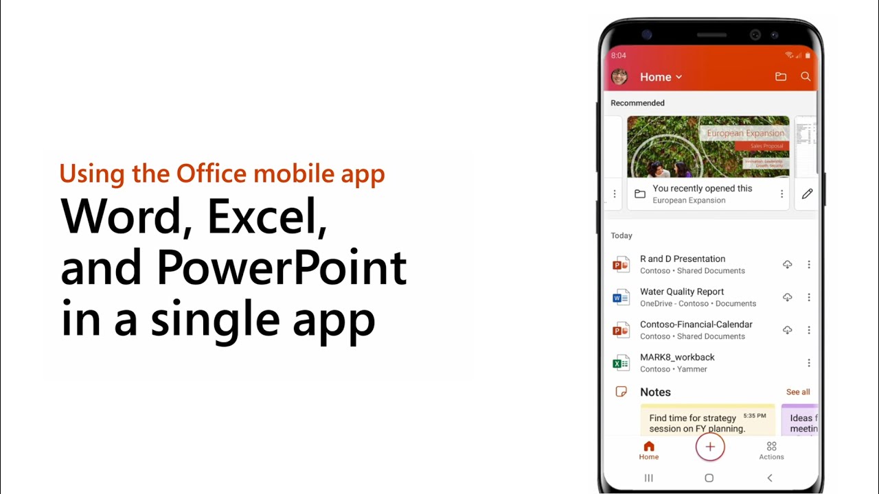 IT_HelpCentral's tweet card. How to use the Office mobile app – Word, Excel, PowerPoint in one