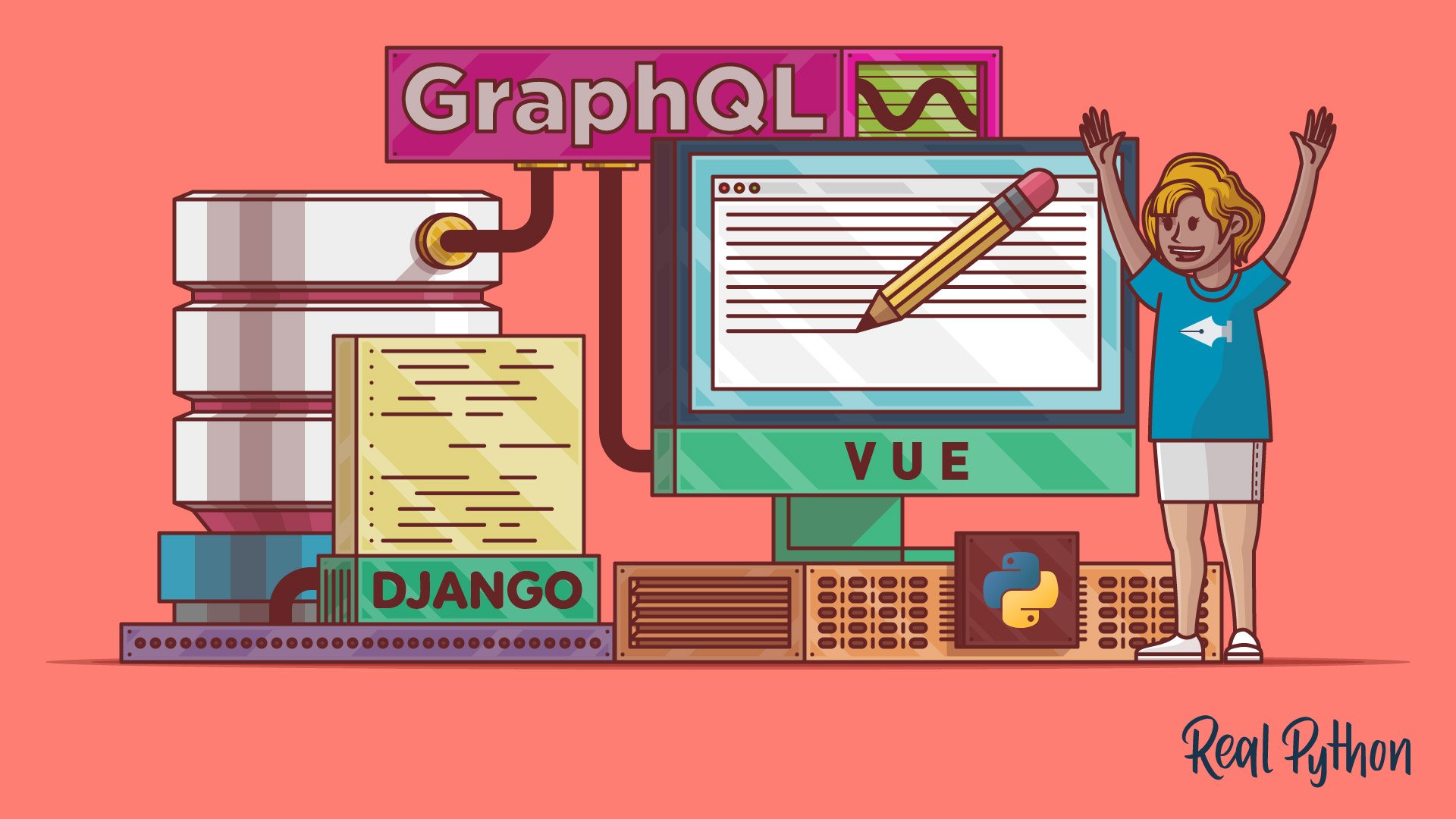 pythoneermx's tweet card. In this step-by-step project, you'll build a blog from the ground up. You'll turn your Django blog data models into a GraphQL API and consume it in a Vue application for users to read. You'll end up...
