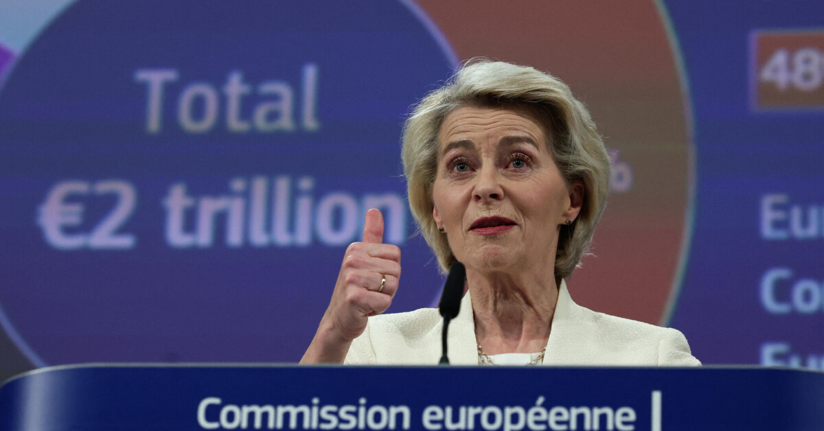 le_Parisien's tweet card. L’Union Européenne propose une hausse du budget à 2 000 milliards d’euros, rejet immédiat de Berlin