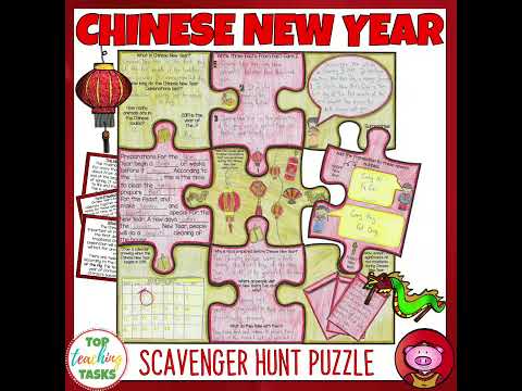 topteachingtask's tweet card. Chinese New Year Puzzle Poster
